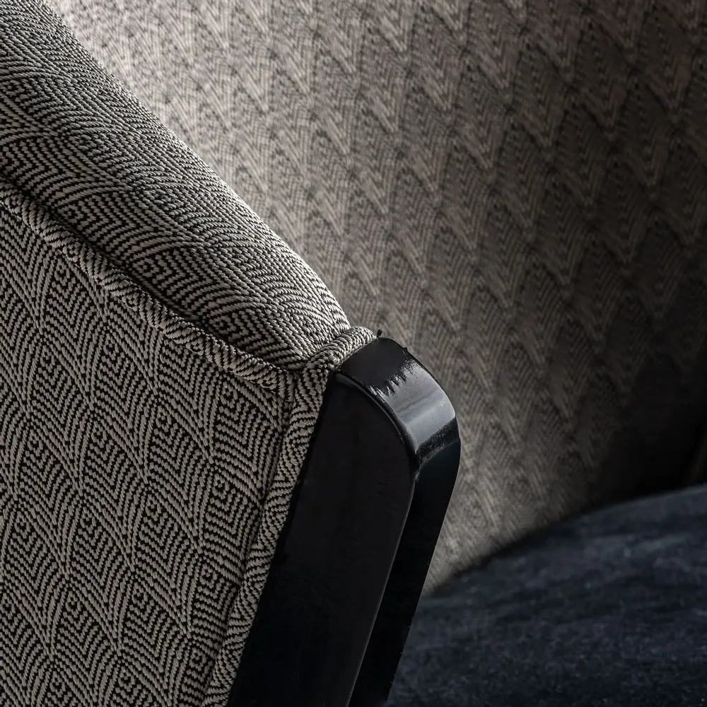 Chaises - Chaise en velours noir  en 55x68x84 cm - VICAL