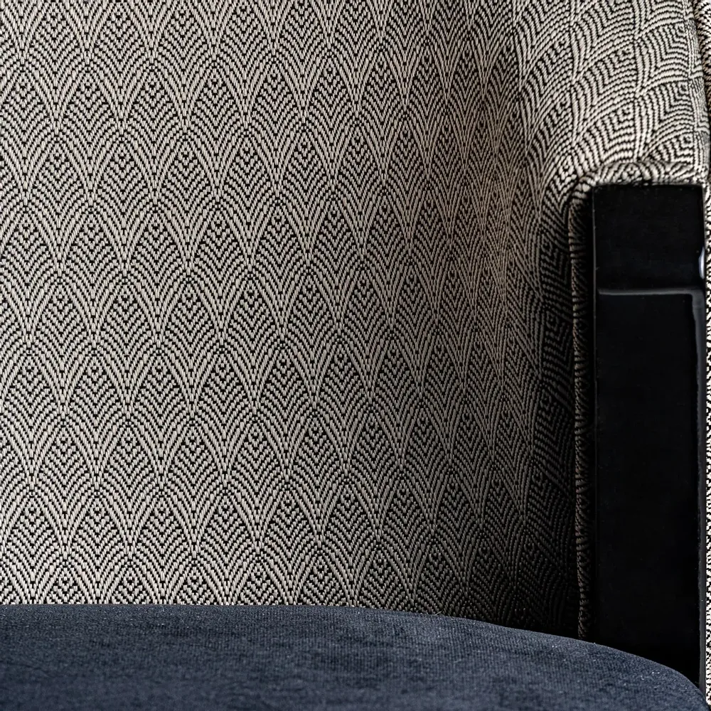 Chaises - Chaise en velours noir  en 55x68x84 cm - VICAL