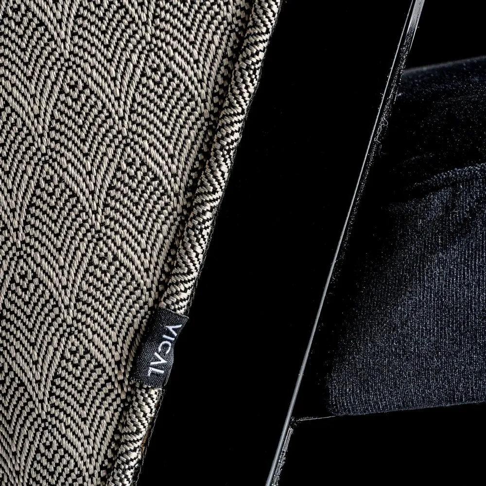 Chaises - Chaise en velours noir  en 55x68x84 cm - VICAL