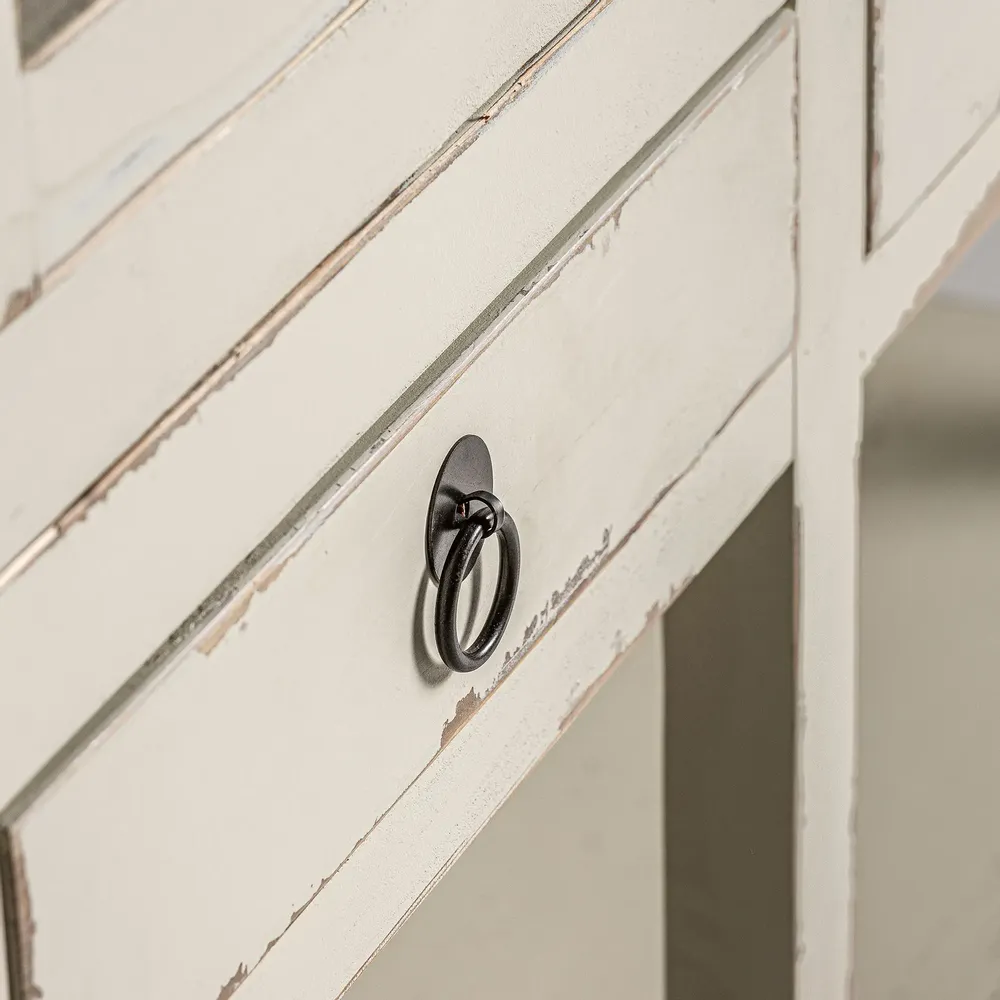 Wardrobe - Display case in off-white elm wood in 200x45x225 cm - VICAL