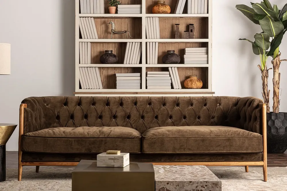 Etagères - Étagère en bois d´orme blanc cassé  en 191x34x145 cm - VICAL