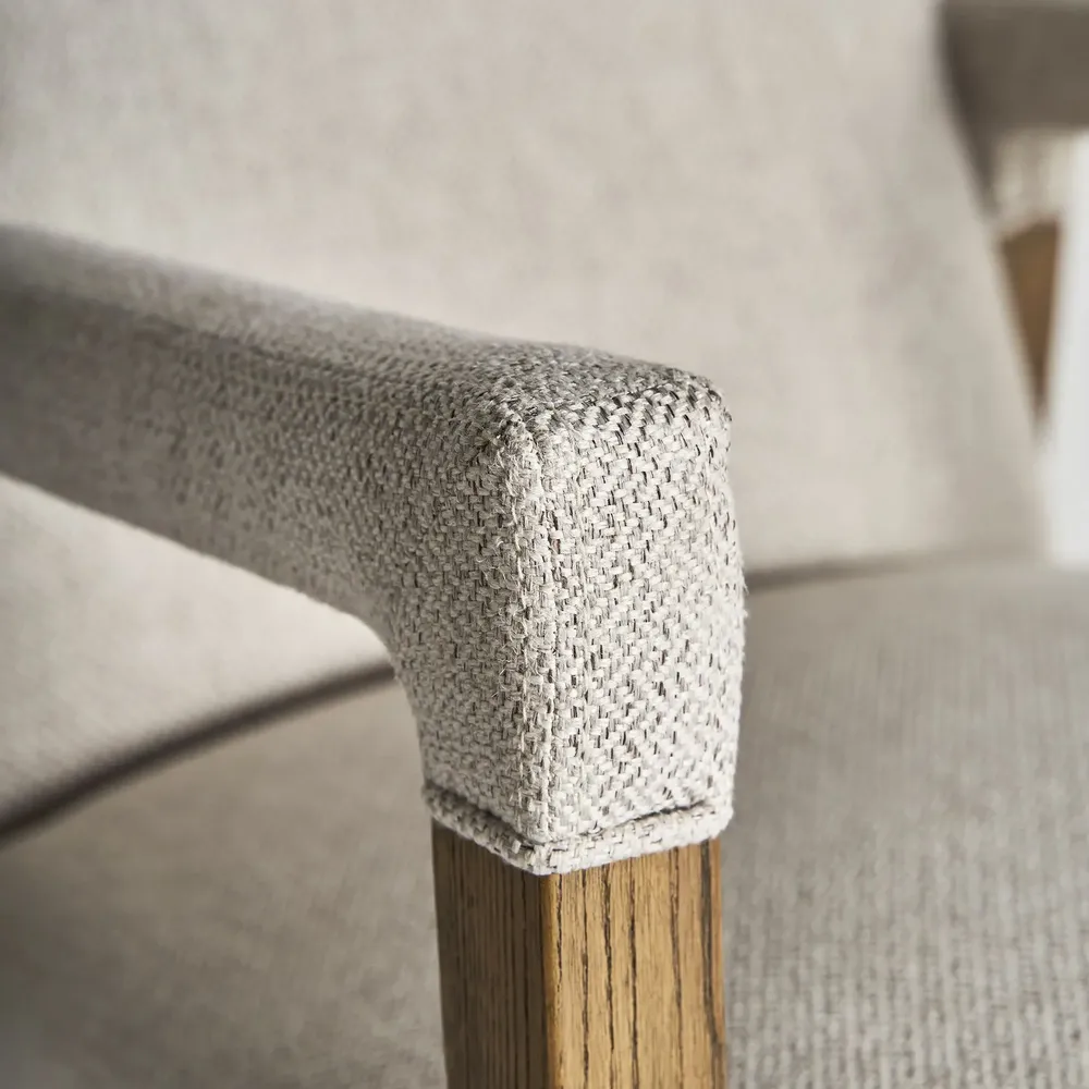 Chaises - Chaise en lin crème  en 60x65x85 cm - VICAL