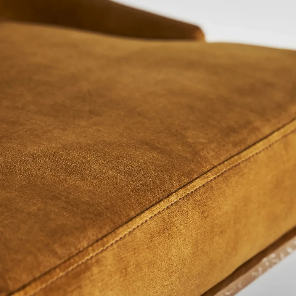 Chairs - Chair in ocher fabric in 53x57x84 cm - VICAL