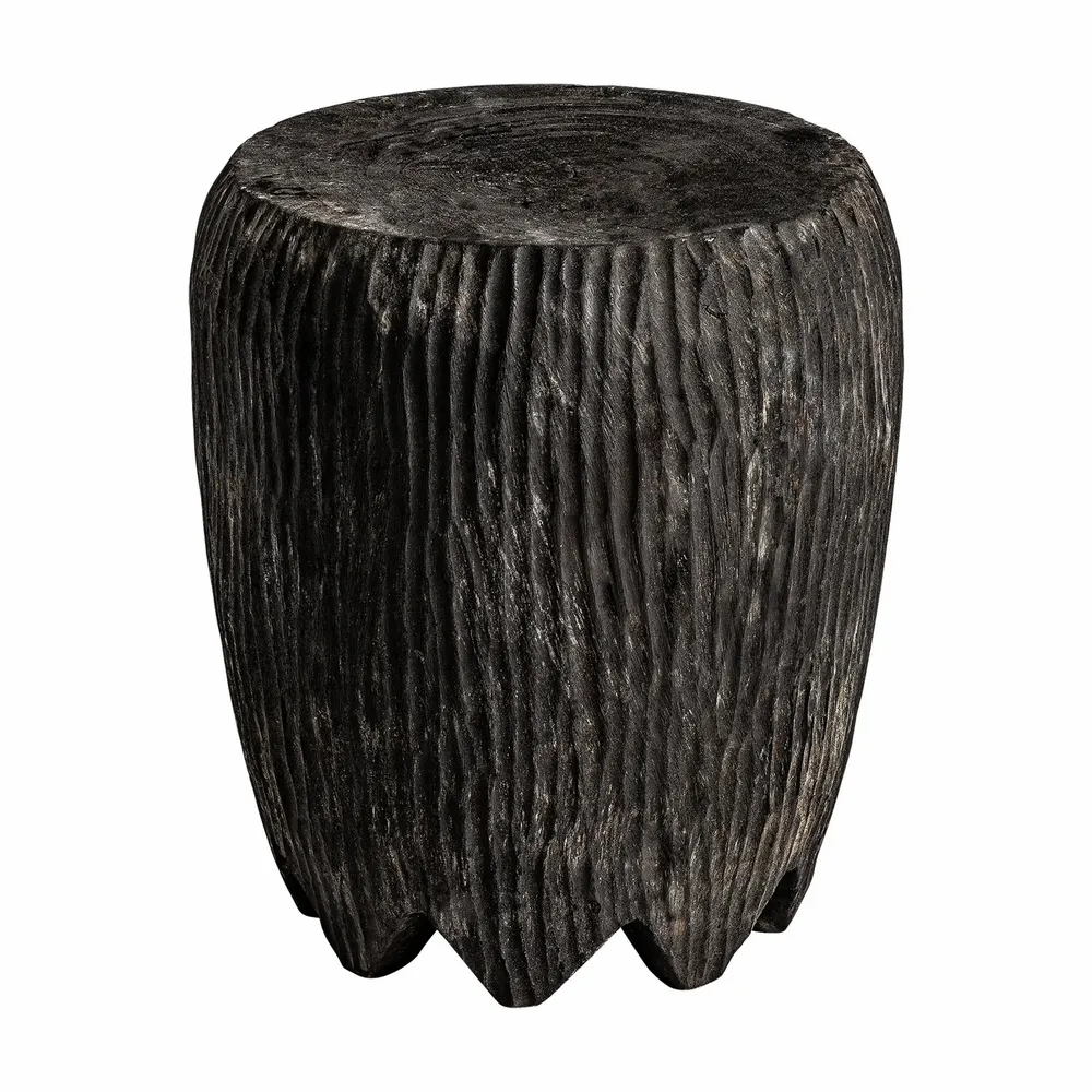 Other tables - Coffee table in aged black suar wood in 45x45x48 cm - VICAL