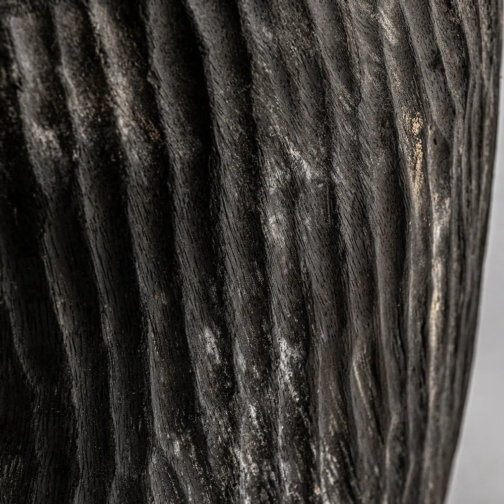 Other tables - Coffee table in aged black suar wood in 45x45x48 cm - VICAL