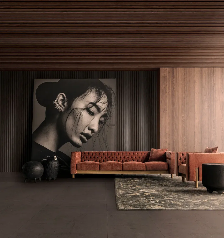 Other tables - Coffee table in aged black suar wood in 45x45x48 cm - VICAL