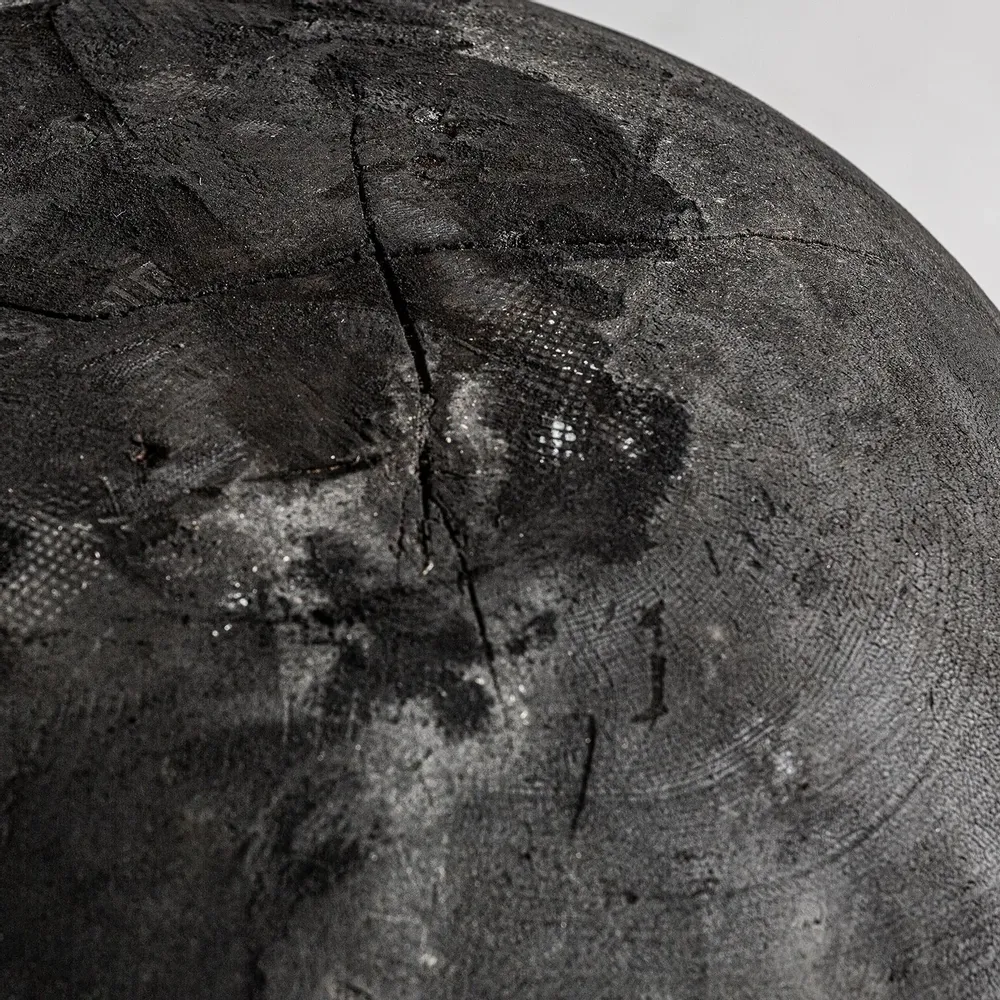 Other tables - Coffee table in aged black carbonized suar wood in 50x50x50 cm - VICAL