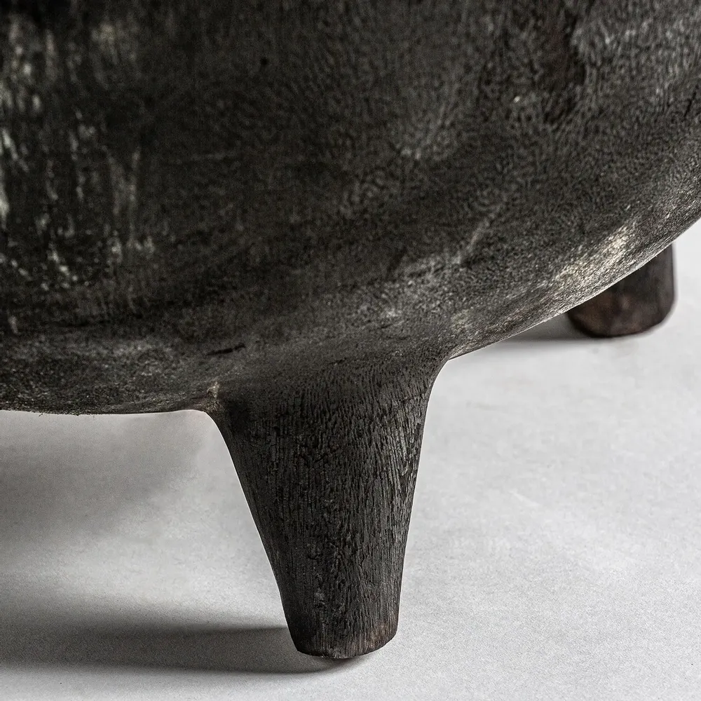 Other tables - Coffee table in aged black carbonized suar wood in 50x50x50 cm - VICAL