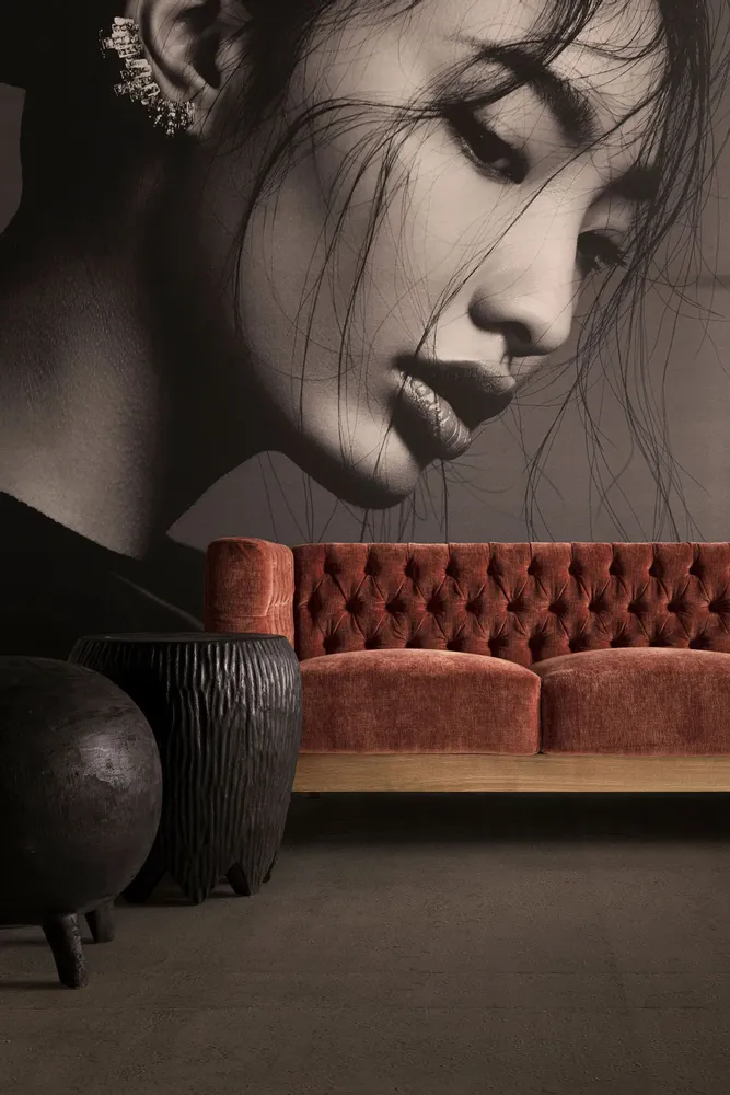 Other tables - Coffee table in aged black carbonized suar wood in 50x50x50 cm - VICAL