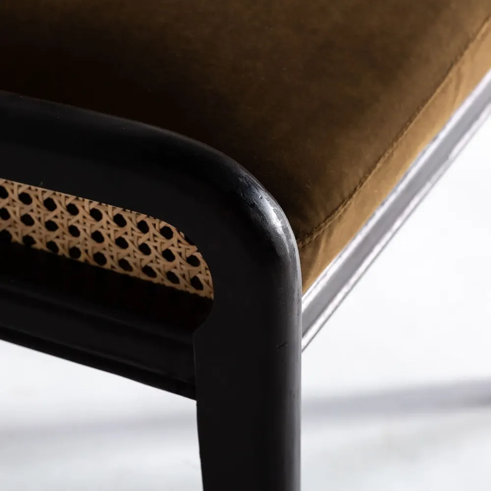 Chaises - Chaise en rotin noir  en 54x58x78 cm - VICAL