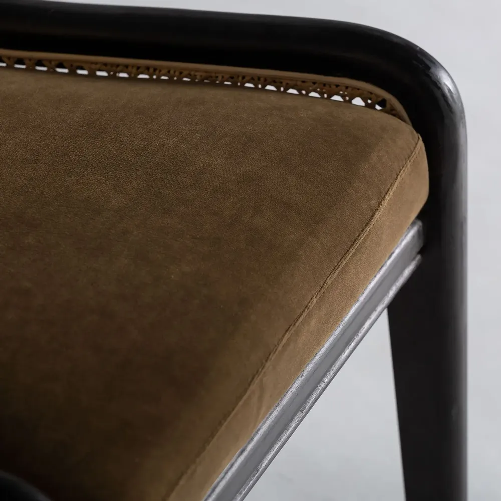 Chaises - Chaise en rotin noir  en 54x58x78 cm - VICAL