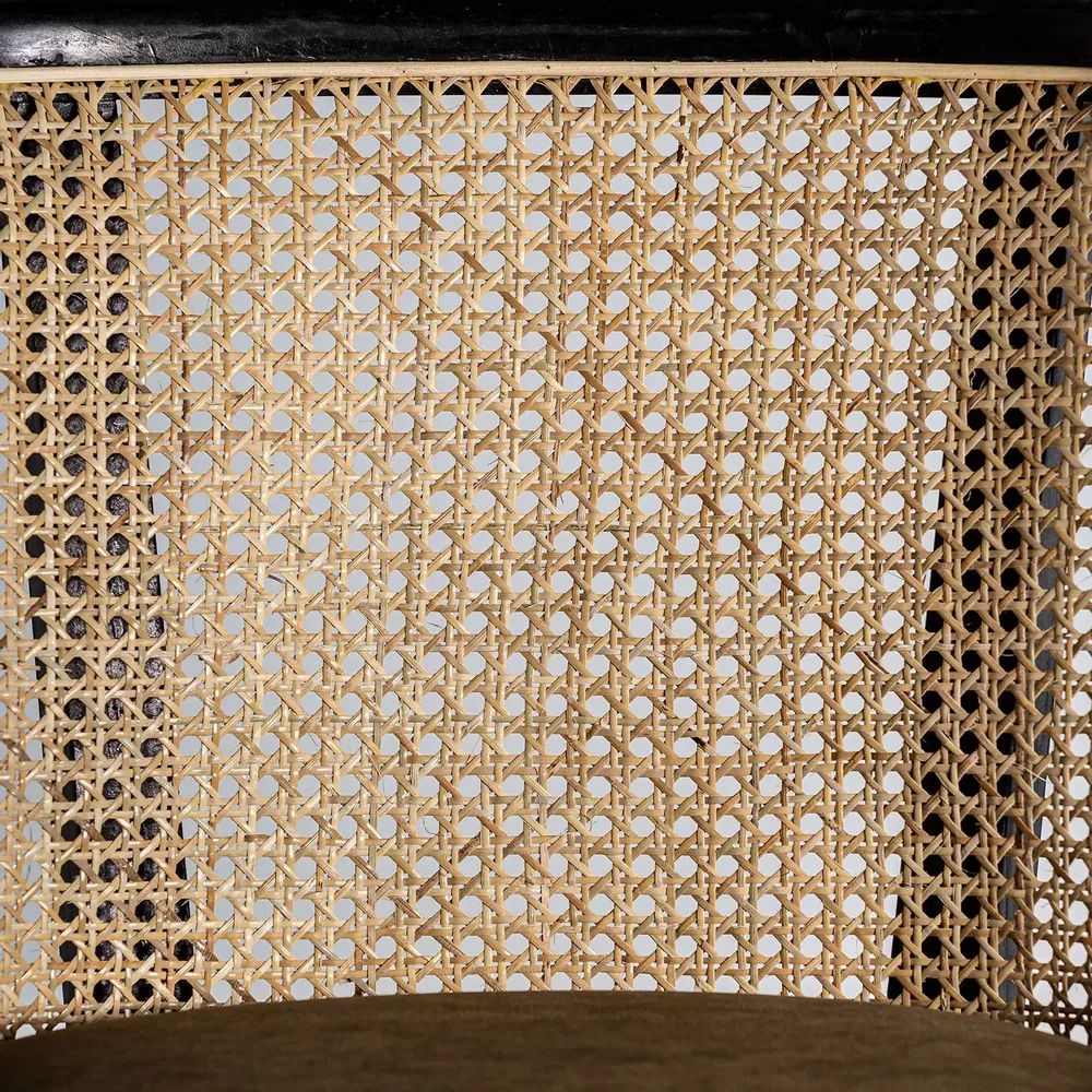 Chaises - Chaise en rotin noir  en 54x58x78 cm - VICAL