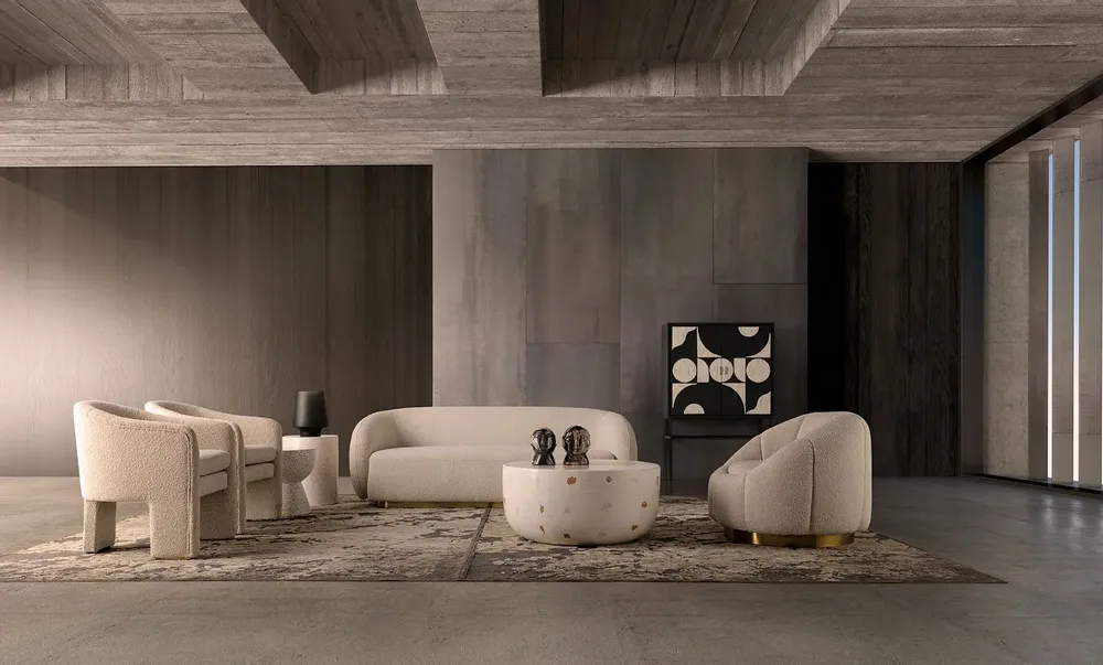 Sofas - Off-white acrylic sofa in 205x88x69 cm - VICAL