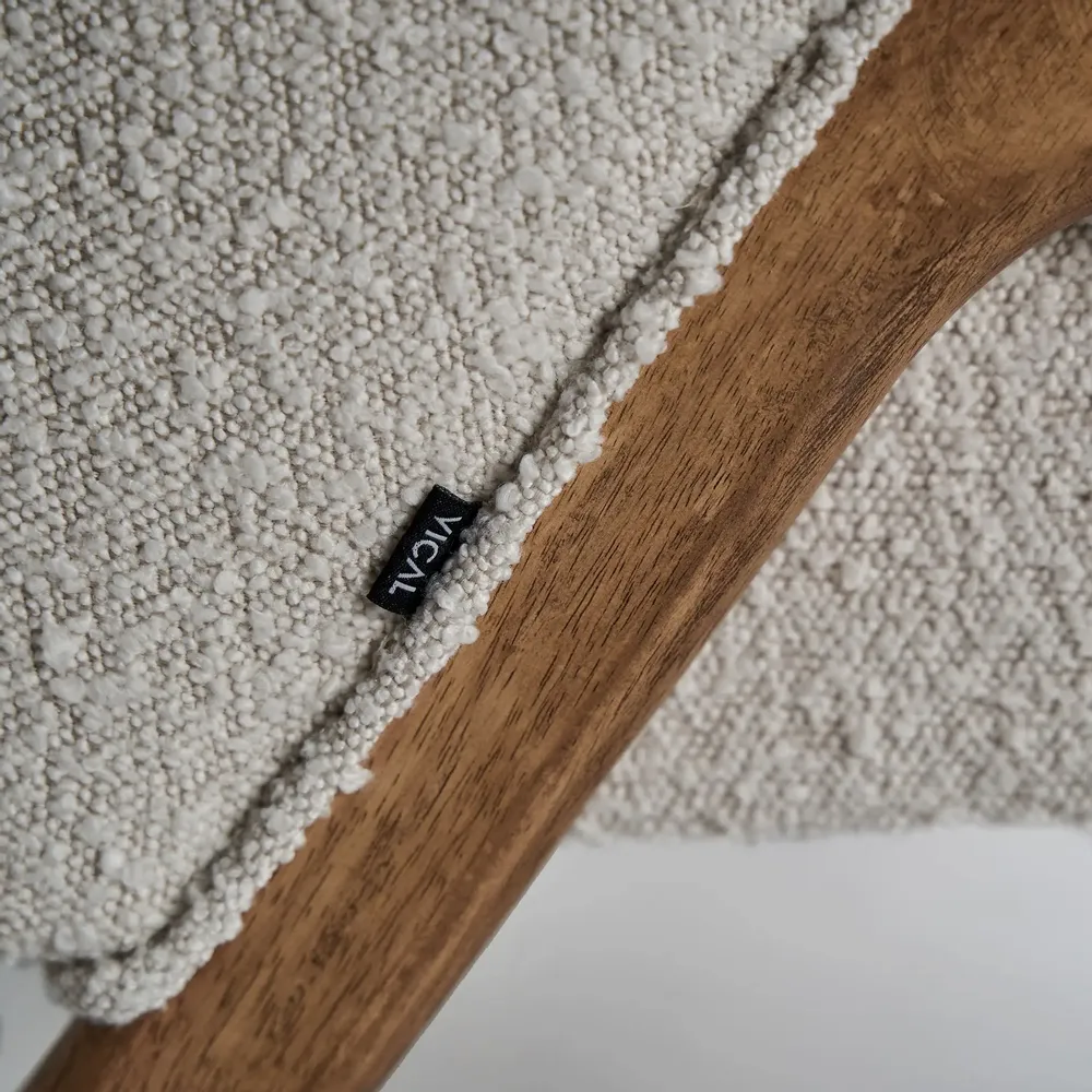 Armchairs - Armchair in off-white pine wood in 73x83x80 cm - VICAL