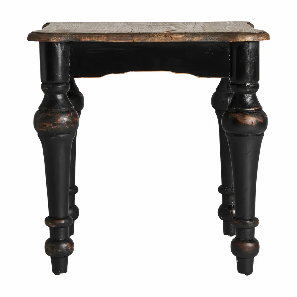 Autres tables  - Table basse en bois d´orme noir  en 60x60x60 cm - VICAL