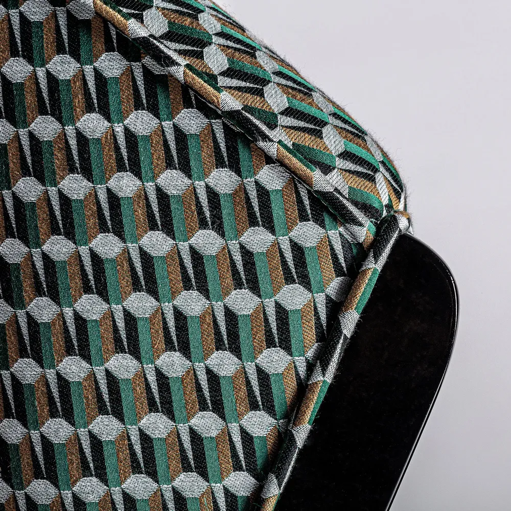 Chairs - Green rubber wood chair in 56x70x85 cm - VICAL