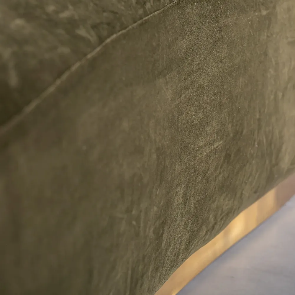 Sofas - Green velvet sofa in 240x100x71 cm - VICAL