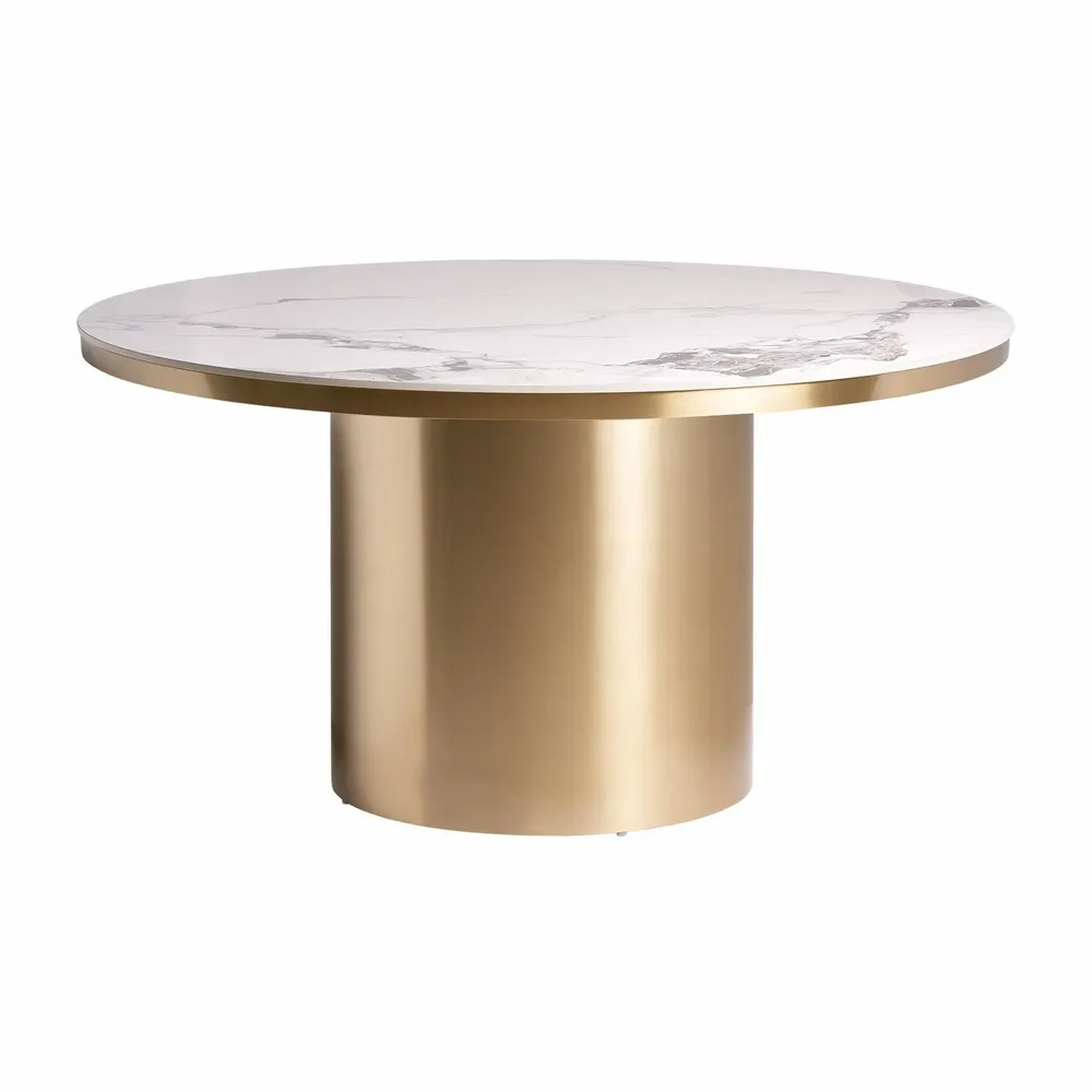 Tables Salle à Manger - Table salon en tuile de porcelaine blanc - VICAL