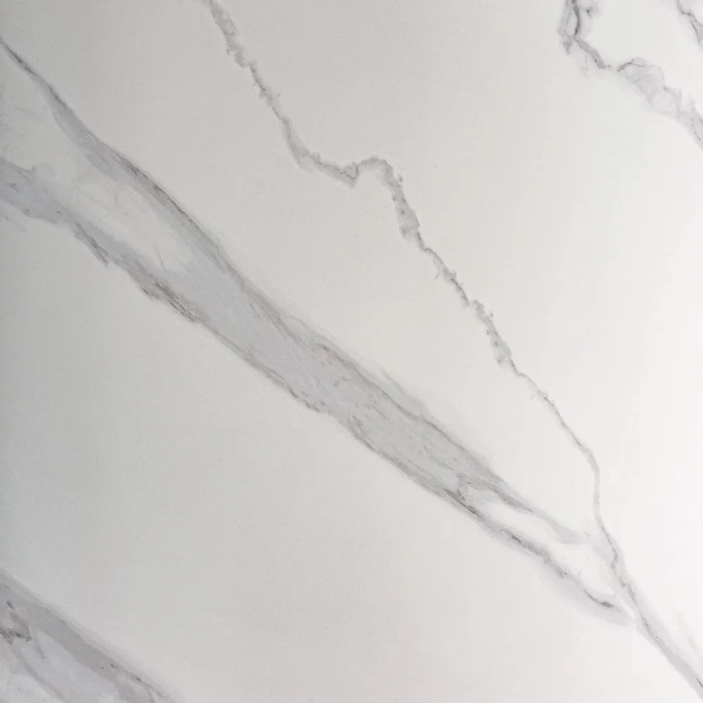 Tables Salle à Manger - Table salon en tuile de porcelaine blanc  en 120x120x75 cm - VICAL