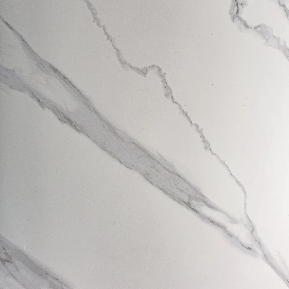 Tables Salle à Manger - Table salon en tuile de porcelaine blanc  en 120x120x75 cm - VICAL