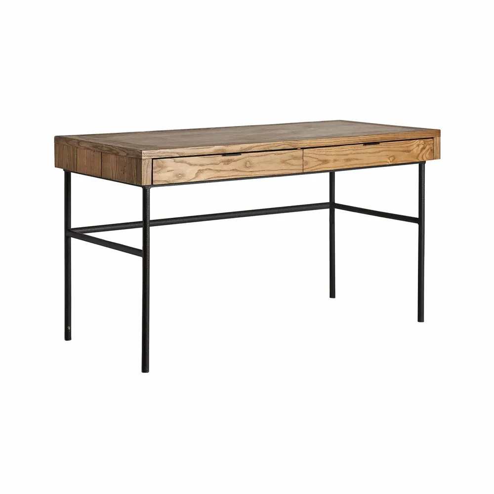 Desks - Black elm wood desk in 140x60x78 cm - VICAL