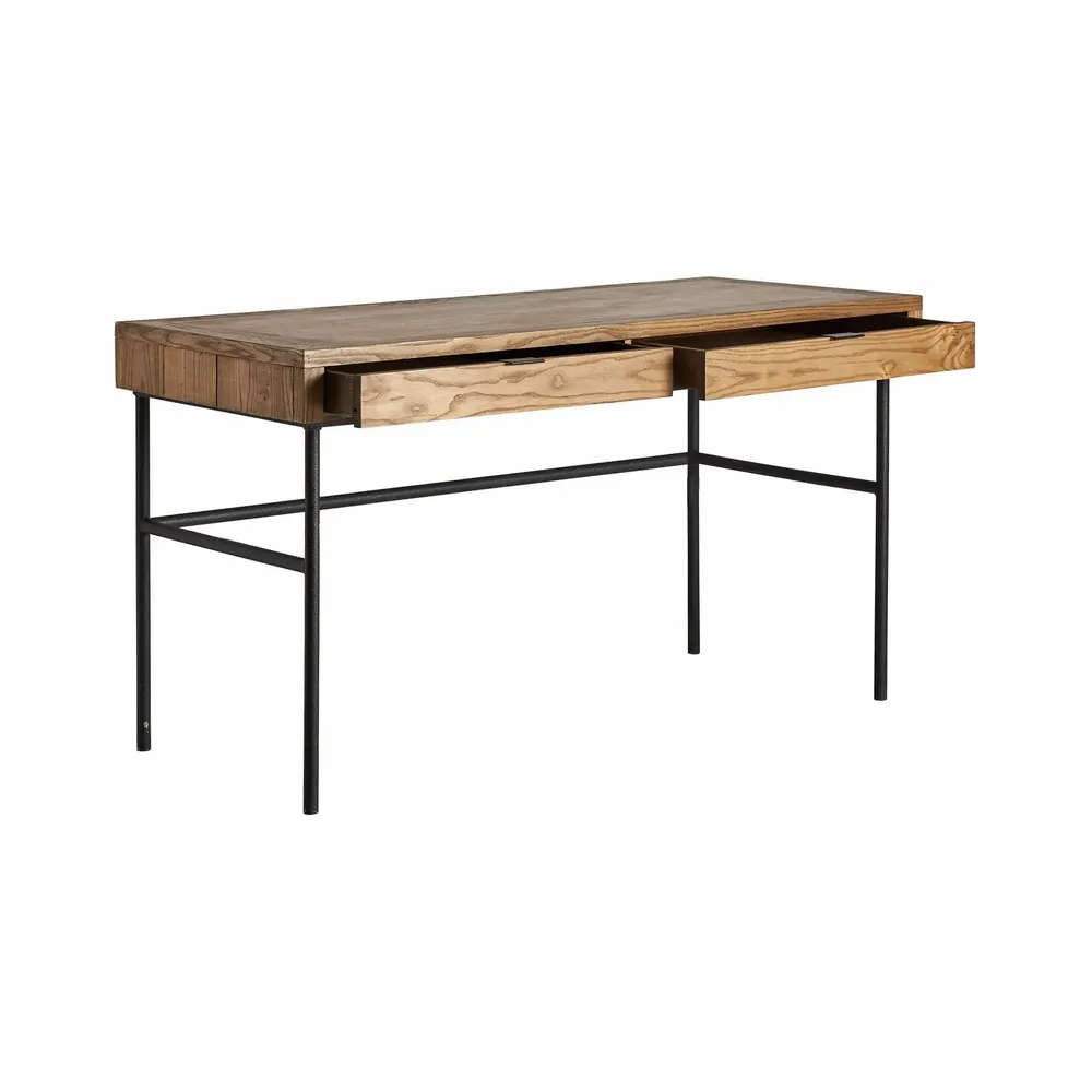 Desks - Black elm wood desk in 140x60x78 cm - VICAL