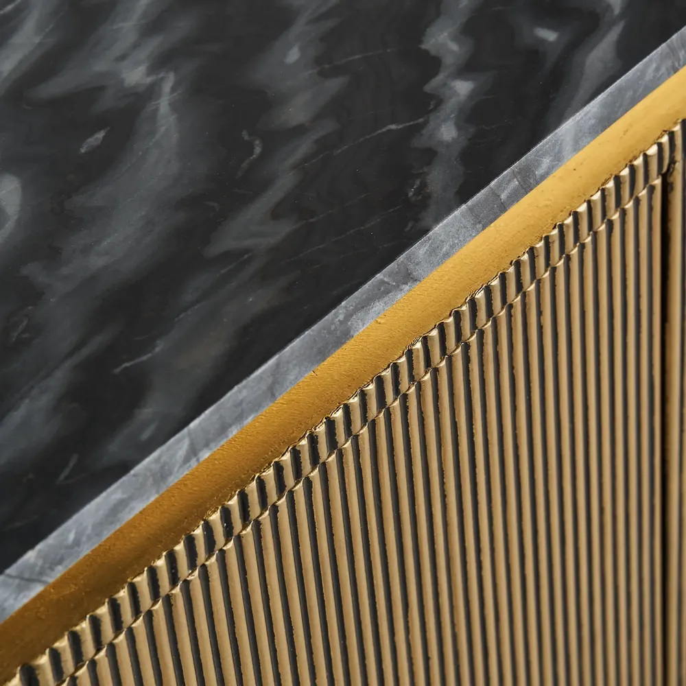 TV stands - TV cabinet in golden MDF wood in 180x41x58 cm - VICAL