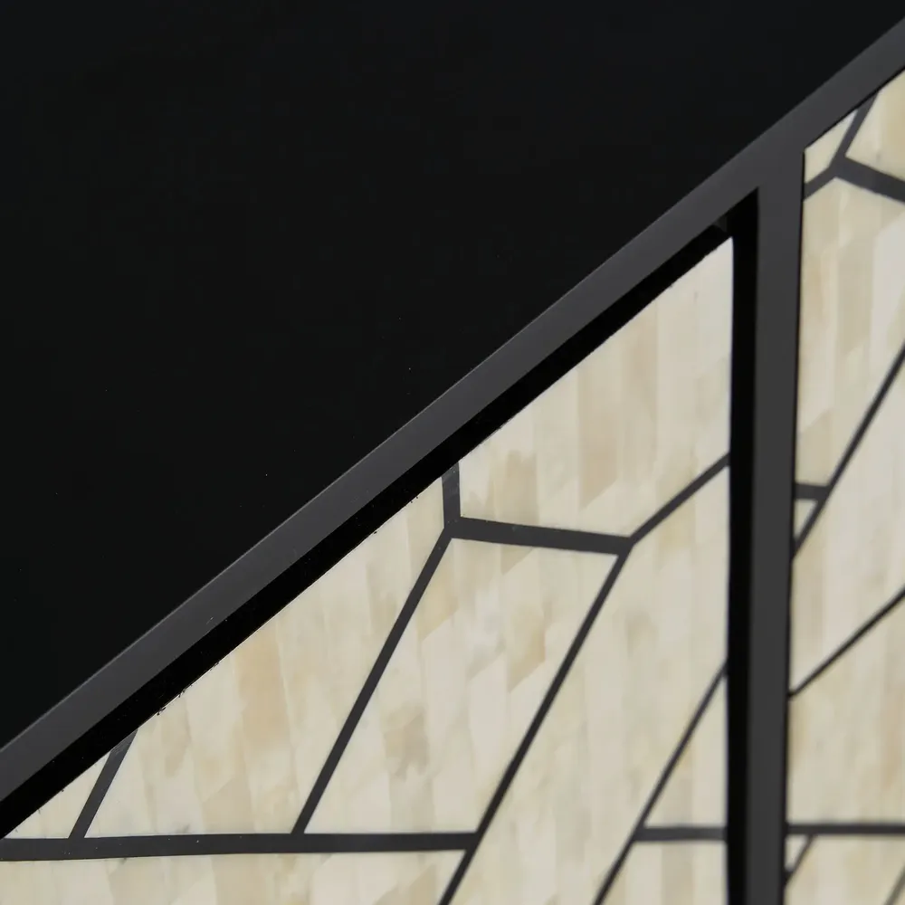 TV stands - Black MDF wooden TV cabinet in 180x40x55 cm - VICAL