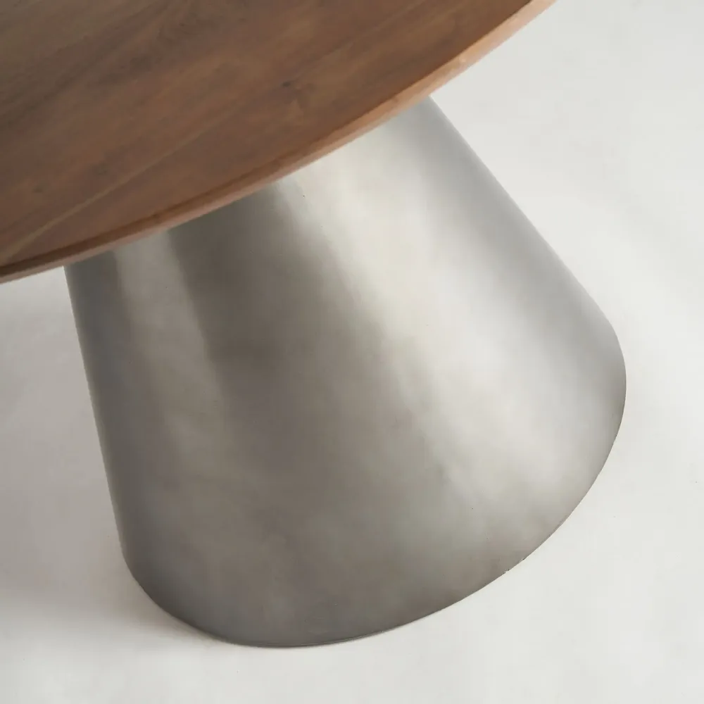 Dining Tables - Silver iron living room table in 120x120x76 cm - VICAL