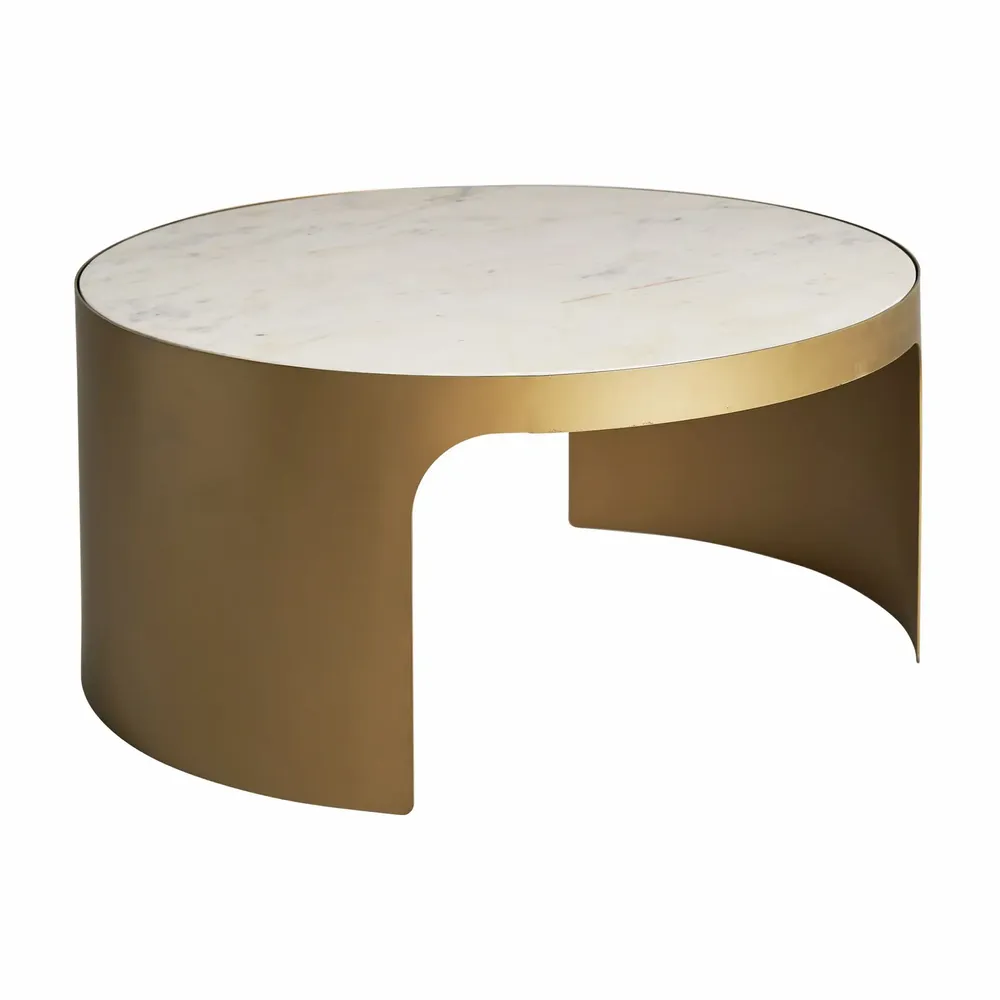 Coffee tables - White iron coffee table in 80x80x38 cm - VICAL