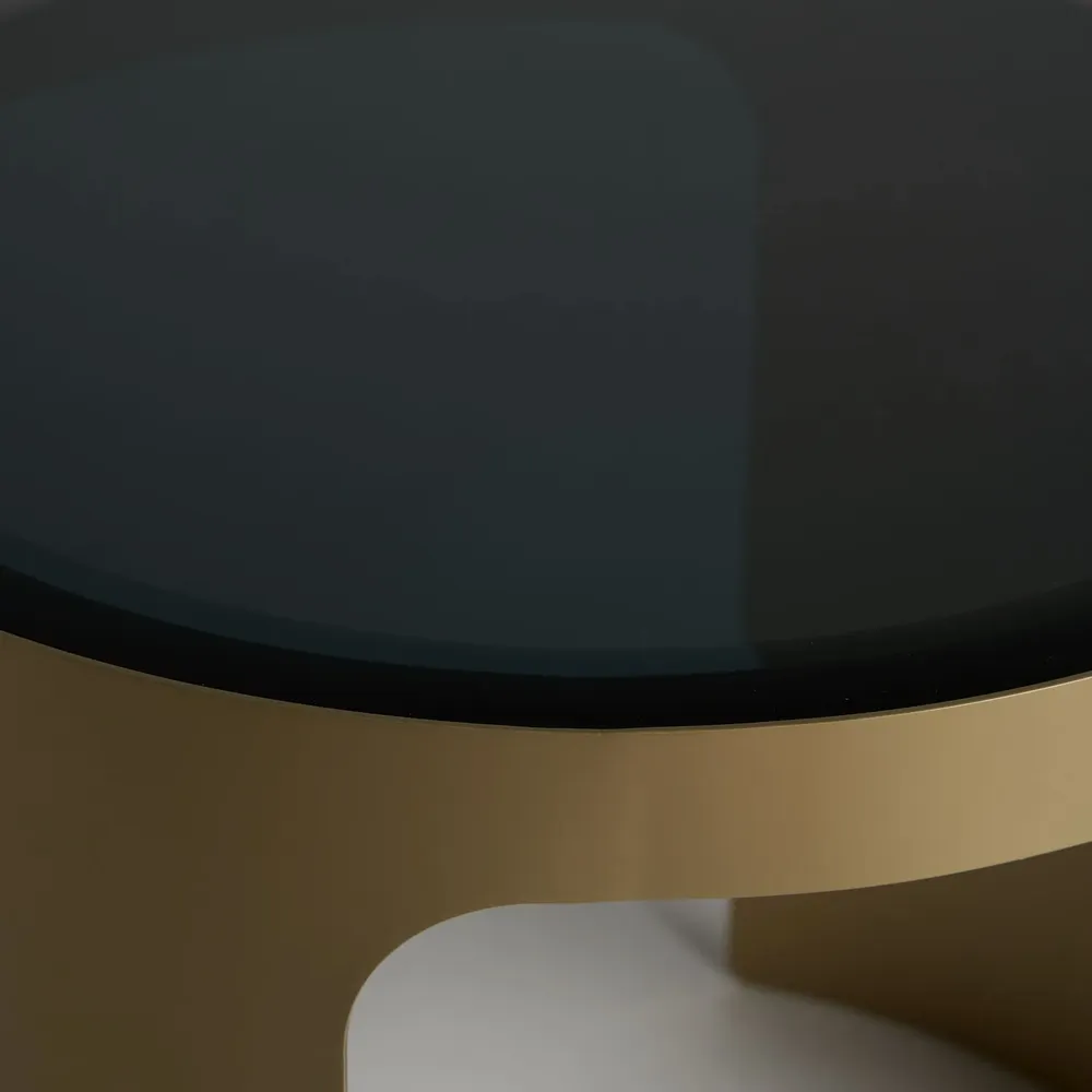 Coffee tables - Golden iron coffee table in 55x55x42 cm - VICAL