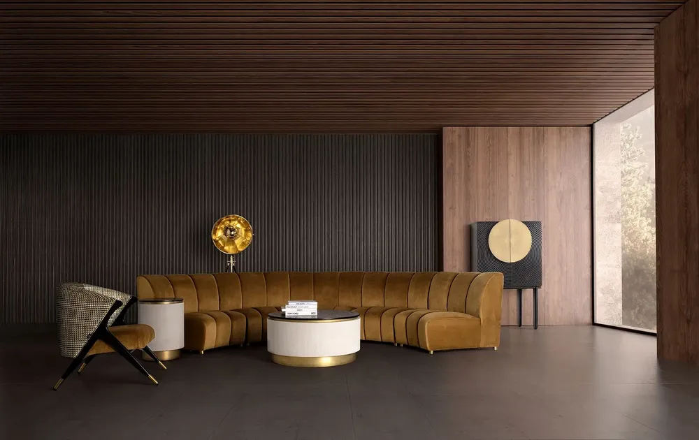 Tables basses - Table basse en fer blanc  en 90x90x46 cm - VICAL