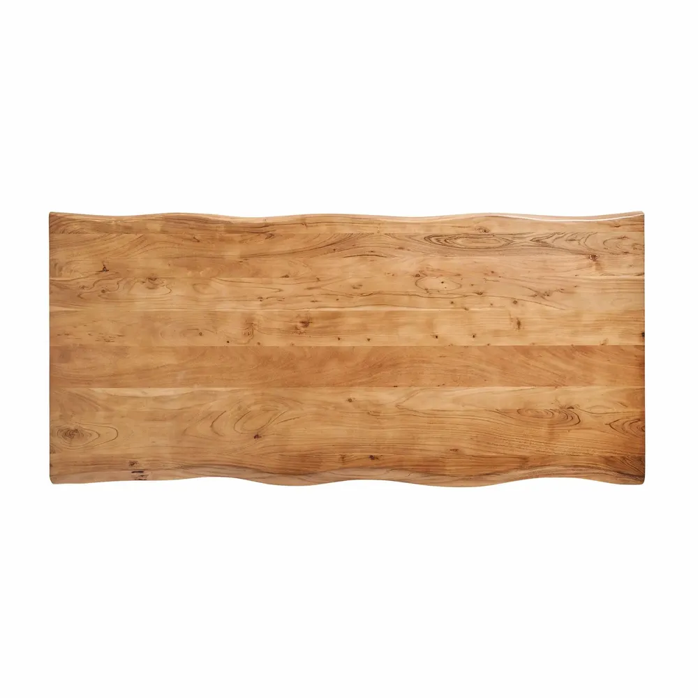 Tables Salle à Manger - Table salon en bois d´acacia noir  en 220x98x78 cm - VICAL