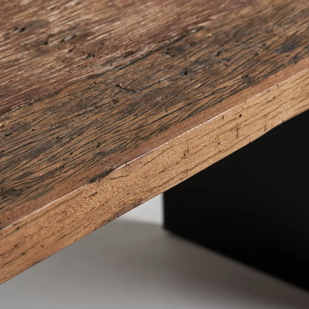 Dining Tables - Living room table in black shorea wood in 200x100x76 cm - VICAL