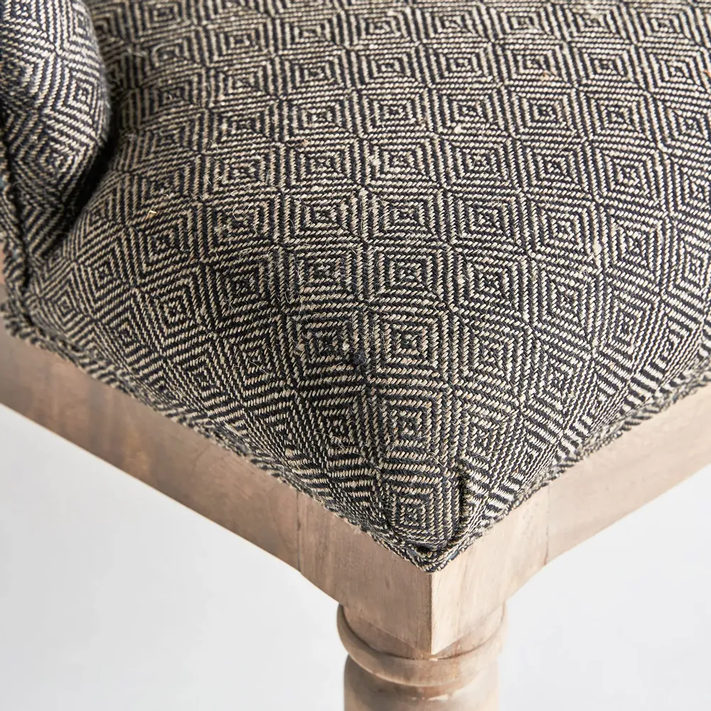 Fauteuils - Fauteuil en bois de mangue gris  en 64x63x75 cm - VICAL