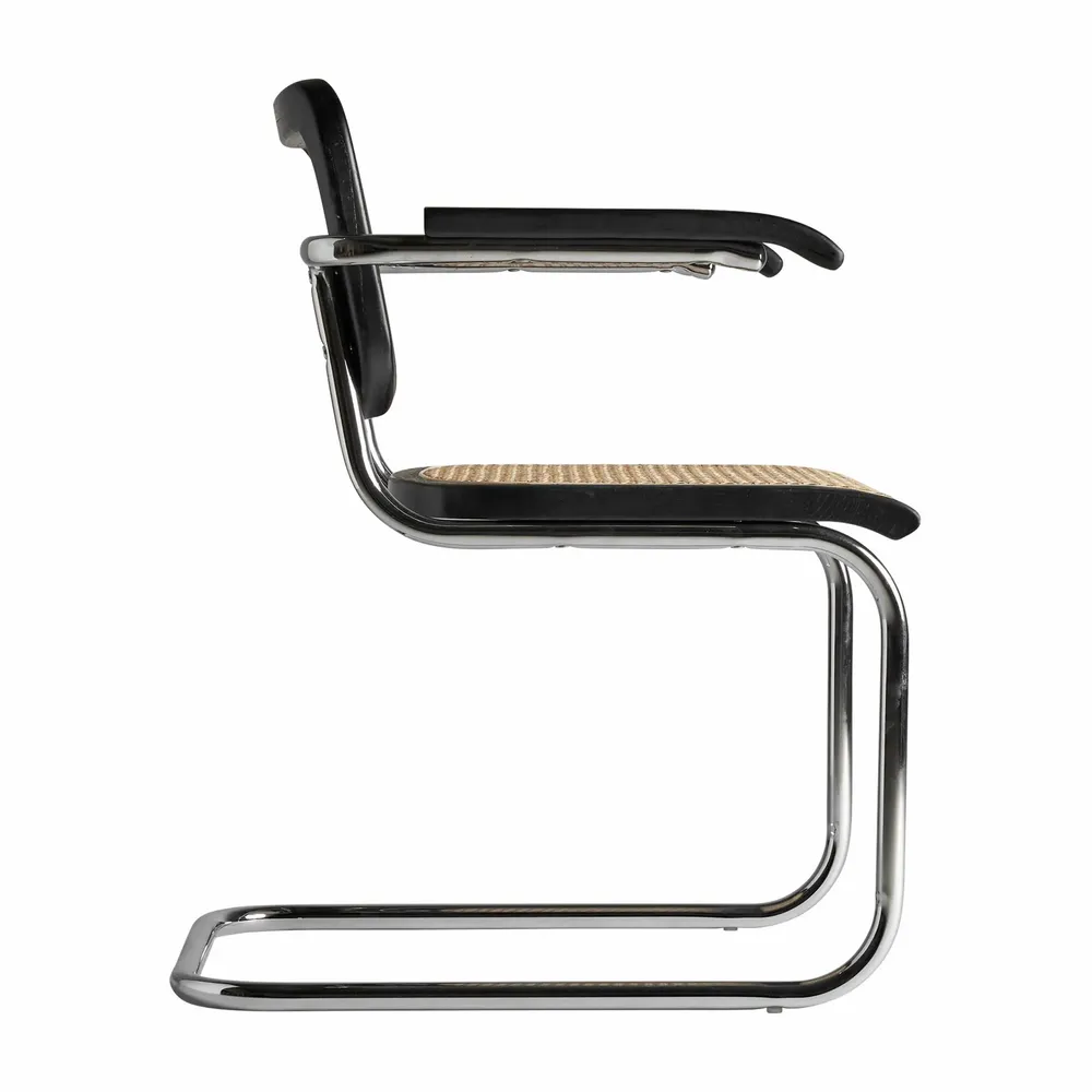 Chairs - Armchair in black elm wood in 64x66x79 cm - VICAL