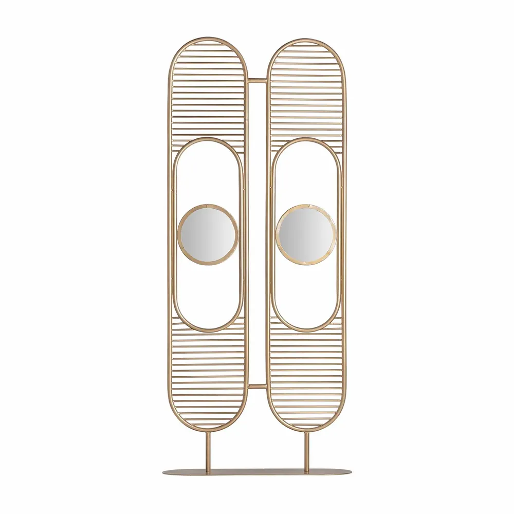 Decorative objects - Golden iron screen 95x30x220 cm - VICAL