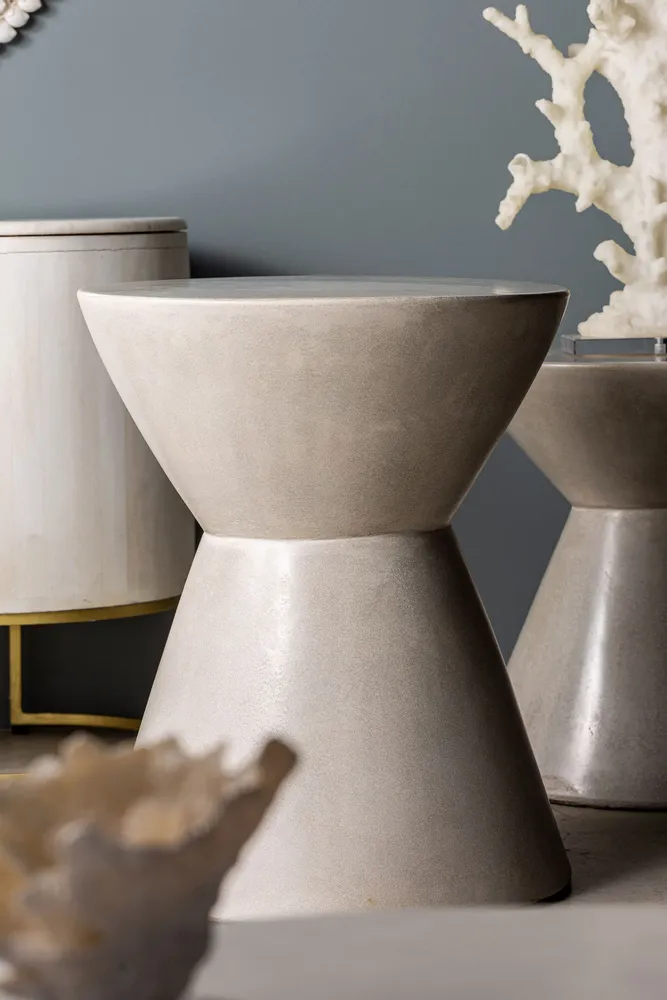 Other tables - Gray cement coffee table in 48x48x57 cm - VICAL