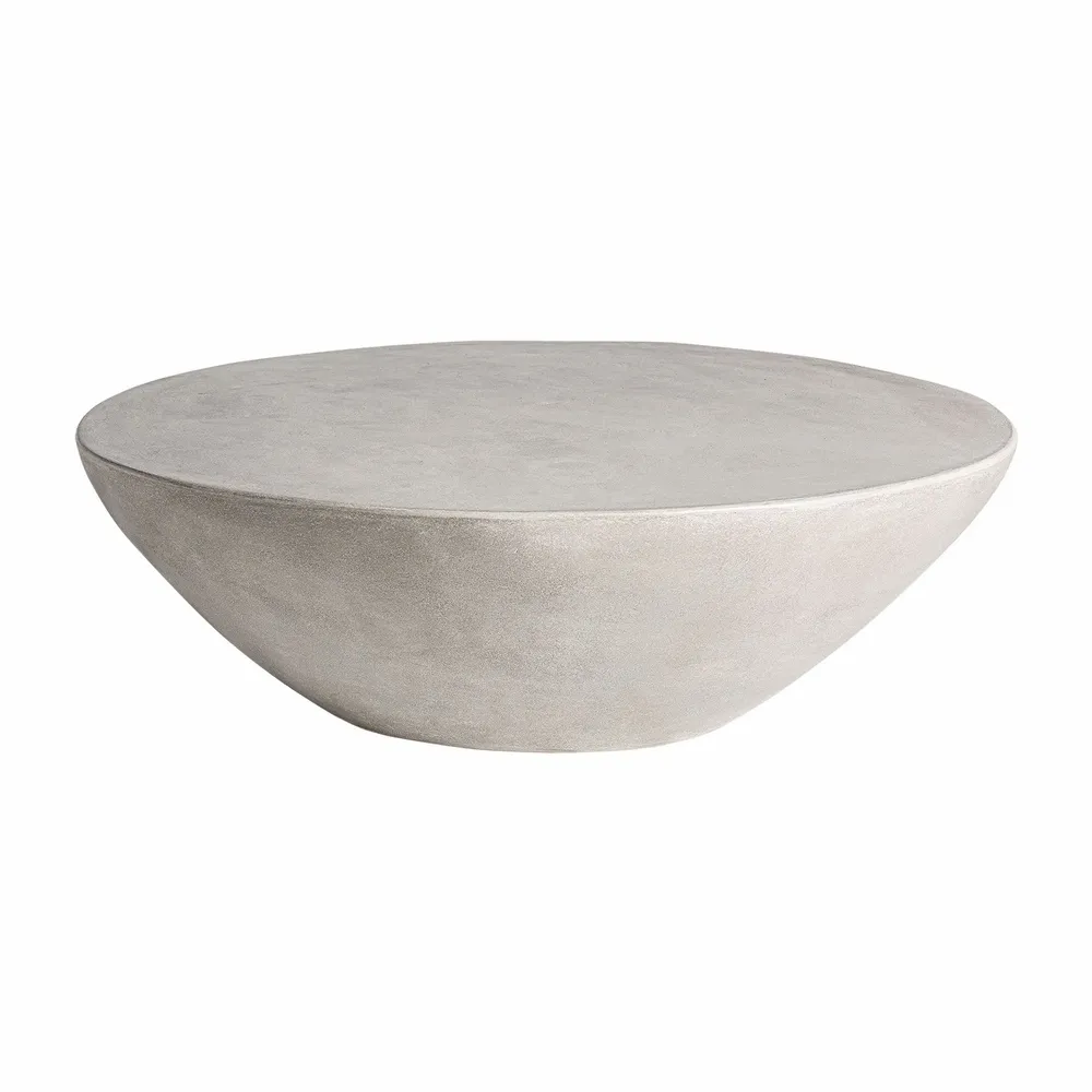 Tables basses - Table basse en ciment gris  en 90x90x35 cm - VICAL
