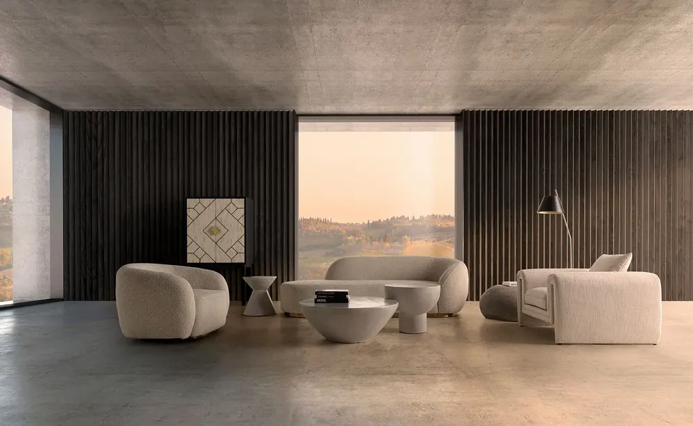 Other tables - Gray cement coffee table in 54x54x46 cm - VICAL