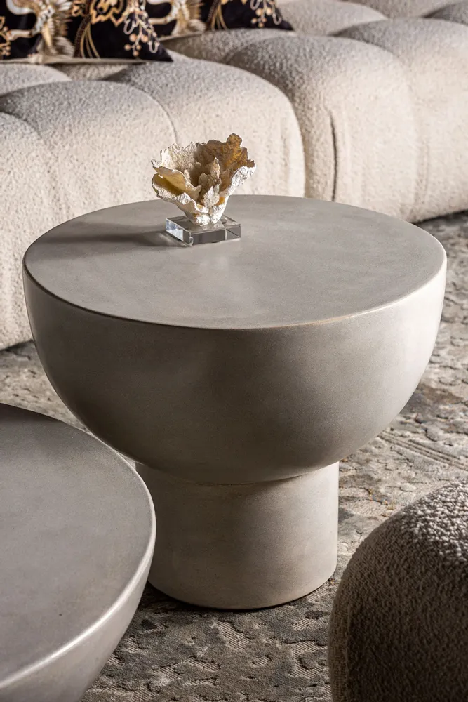 Other tables - Gray cement coffee table in 54x54x46 cm - VICAL