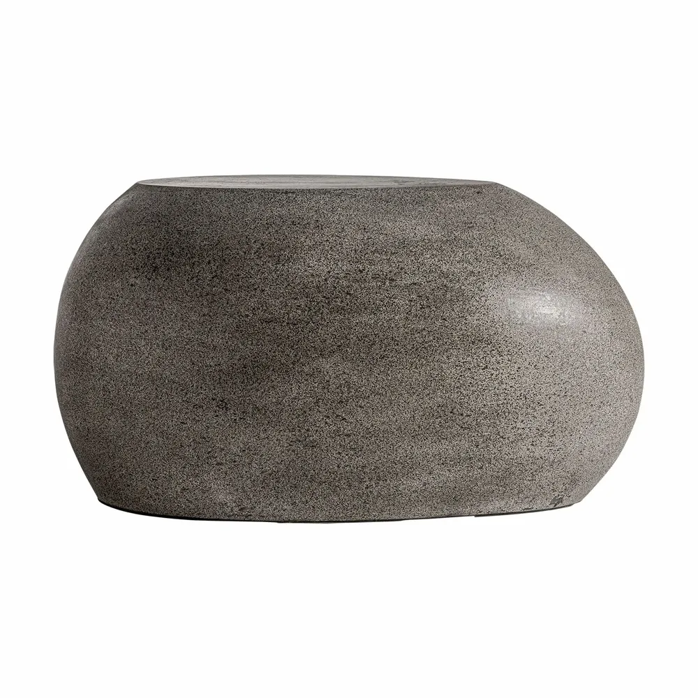 Coffee tables - Gray stone coffee table in 74x58x42 cm - VICAL