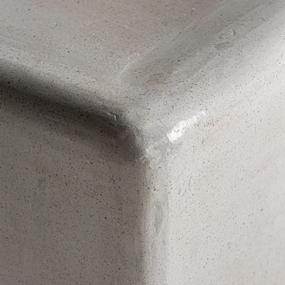 Autres tables  - Table basse en pierre blanc  en 49x49x74 cm - VICAL