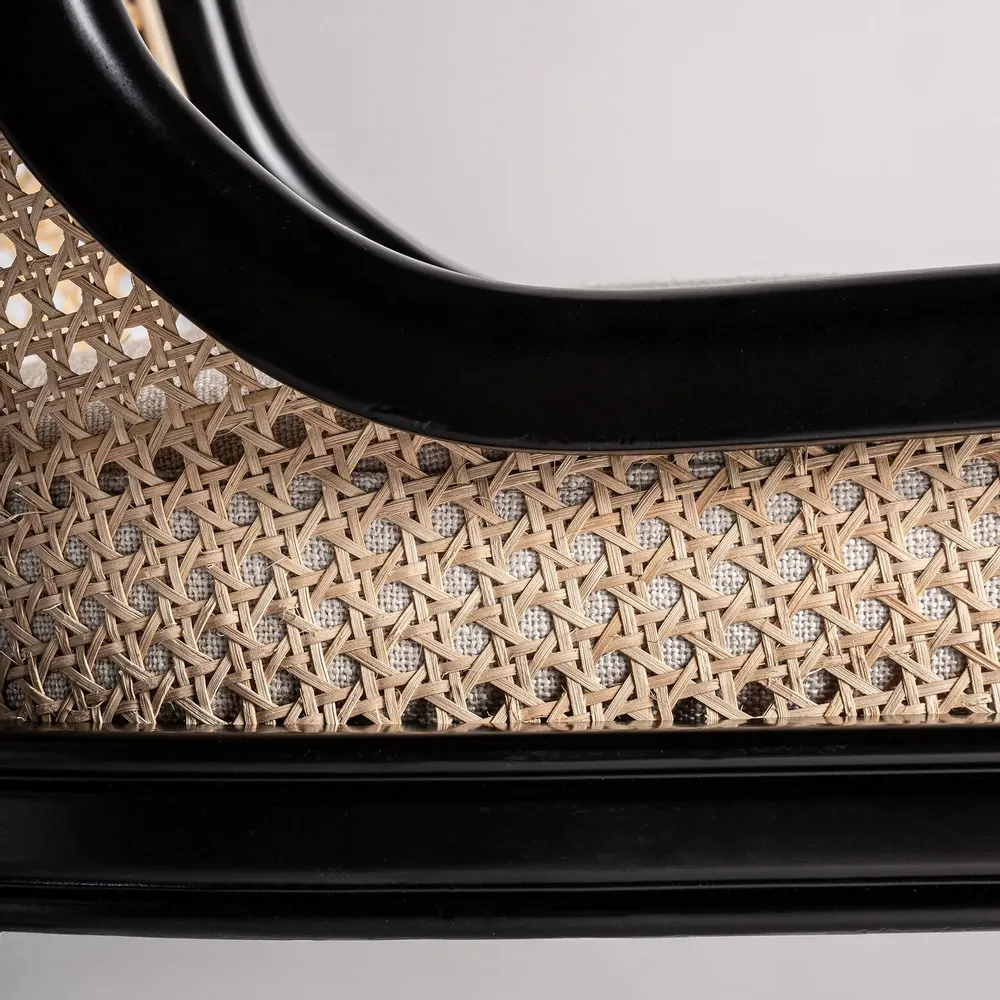 Chairs - Cream rattan chair in 54x54x77 cm - VICAL