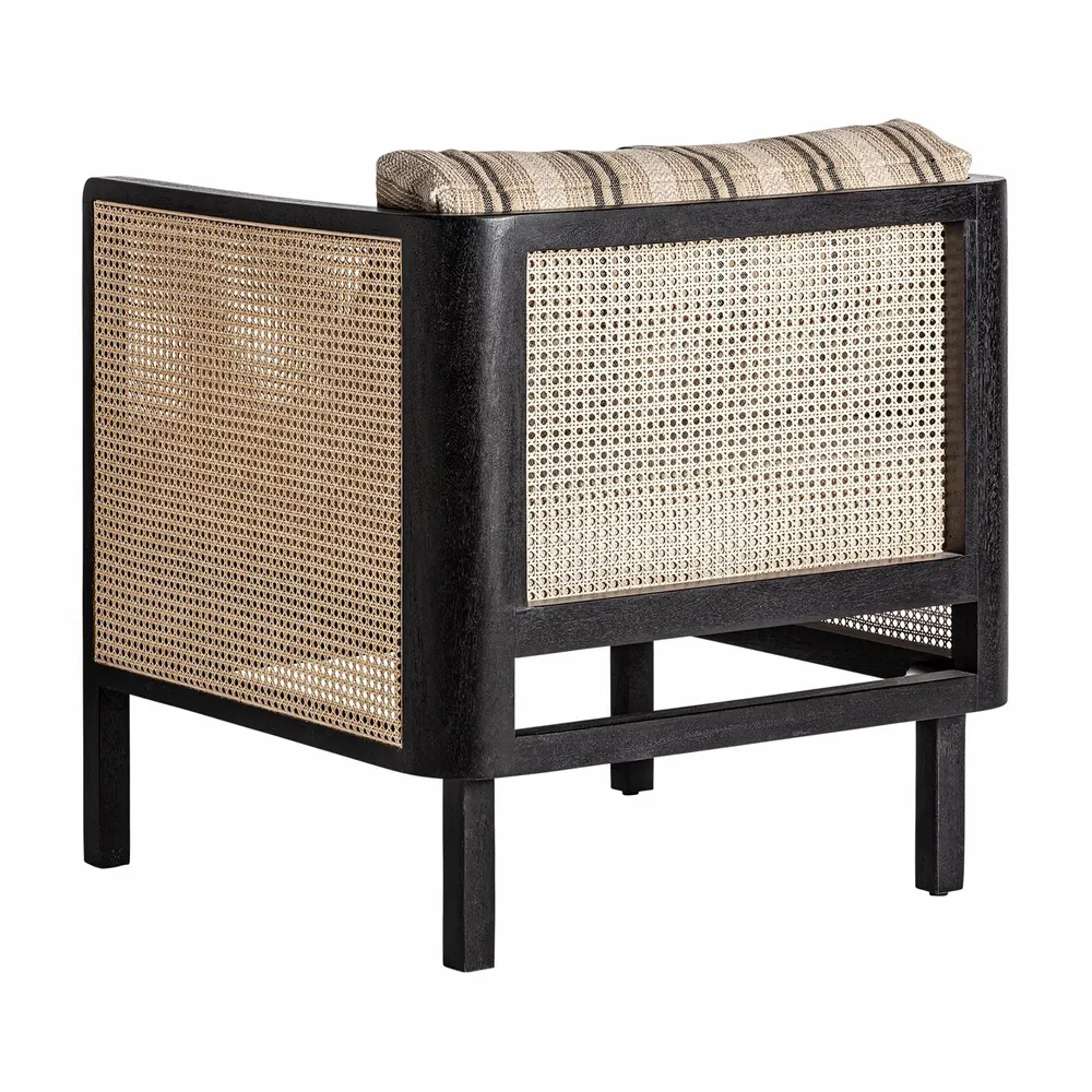 Fauteuils - Fauteuil en bois de mangue beige  en 73x73x83 cm - VICAL