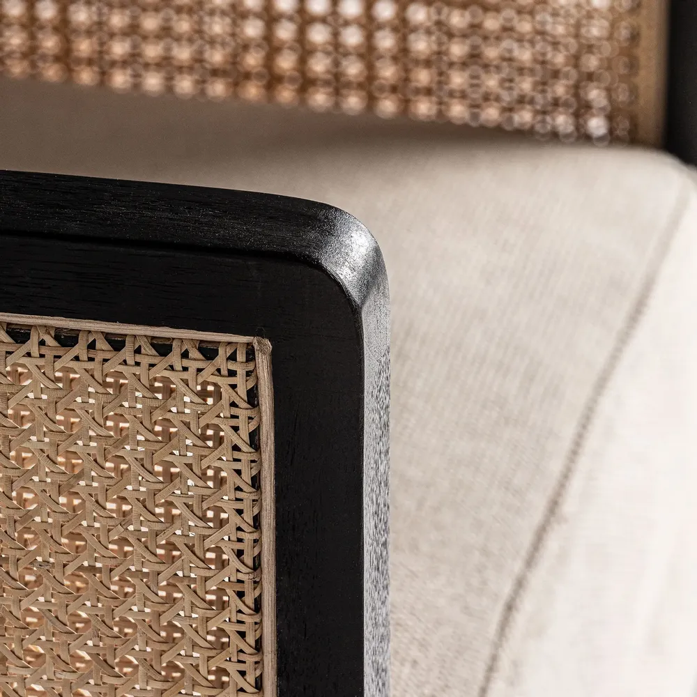 Fauteuils - Fauteuil en bois de mangue beige  en 73x73x83 cm - VICAL