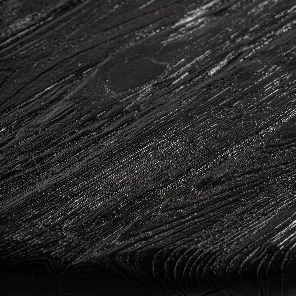 Coffee tables - Black teak wood coffee table in 90x74x40 cm - VICAL