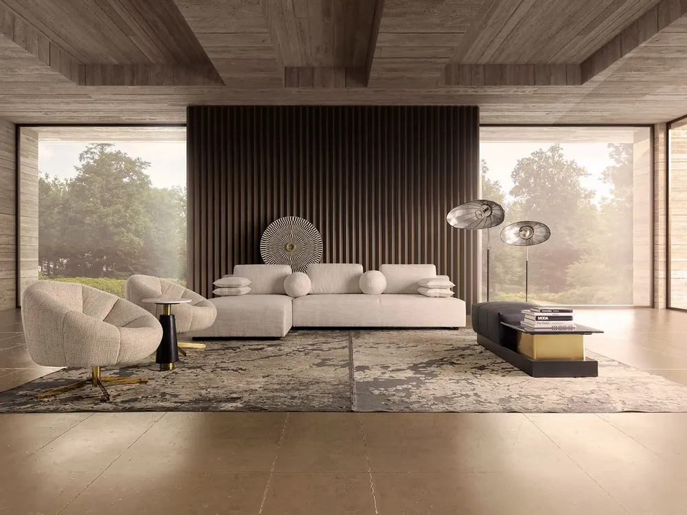 Coffee tables - Coffee table in black oak wood in 156x60x45 cm - VICAL