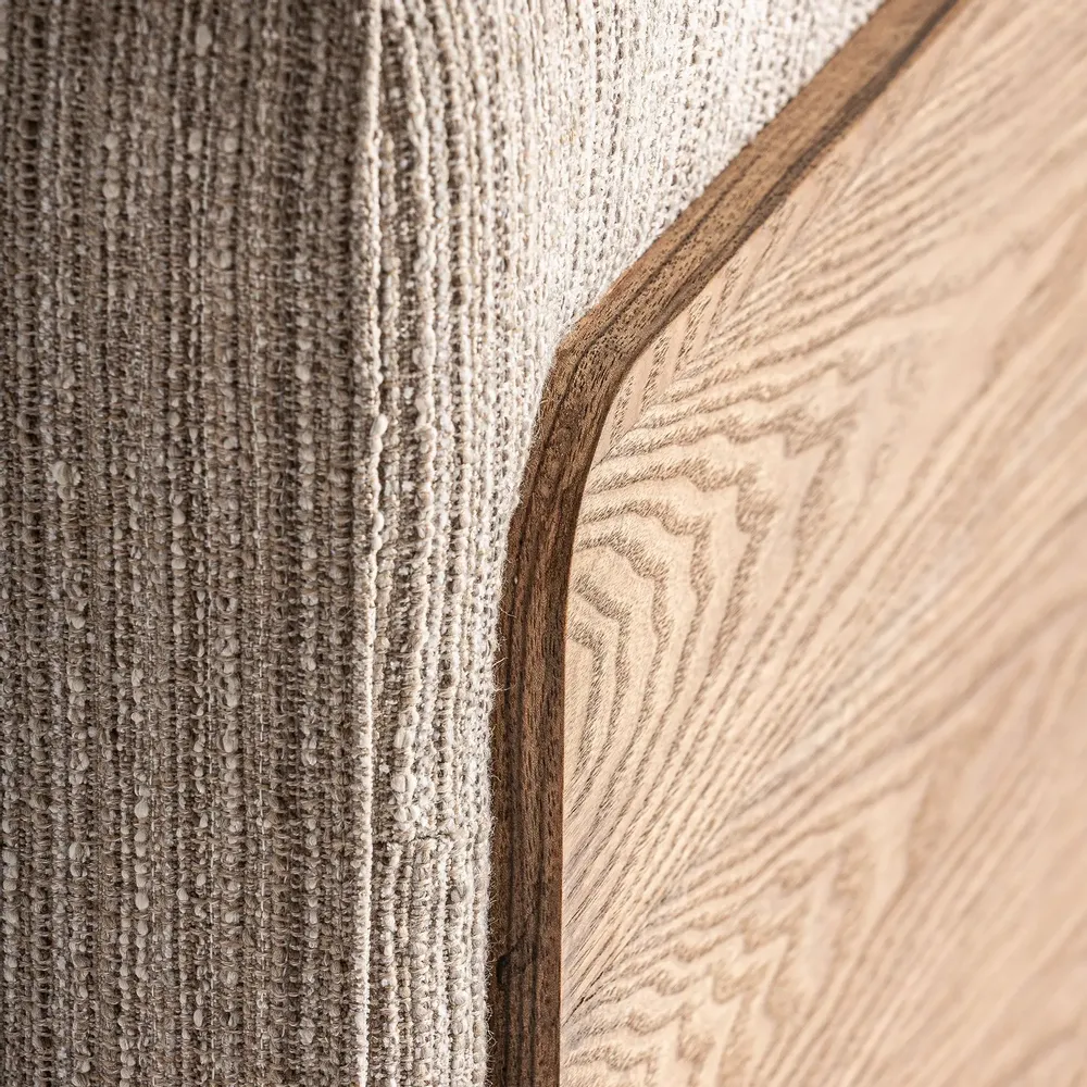 Footrests - Cream pine wood footrest in 82x82x42 cm - VICAL