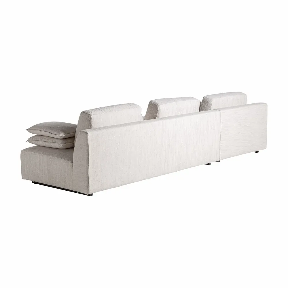 Canapés - Sofa en bois de pin blanc cassé  en 330x186x75 cm - VICAL